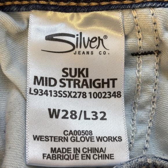 Silver Jeans Suki Mid Straight 28 x 32 - Picture 6 of 9
